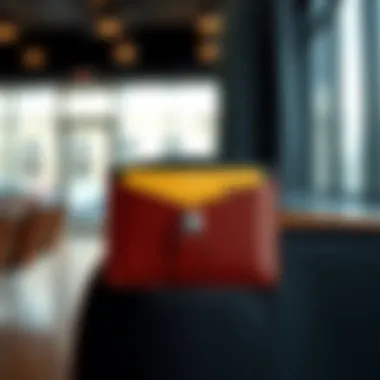 Sleek Leather Design Elegant leather front pocket credit card holder in a stylish setting