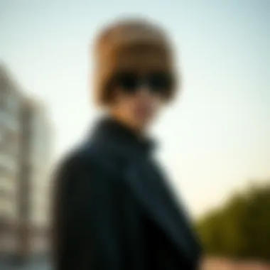 Contemporary Fashion with Wool Trapper Hat A fashionable individual wearing a contemporary wool trapper hat in an urban setting