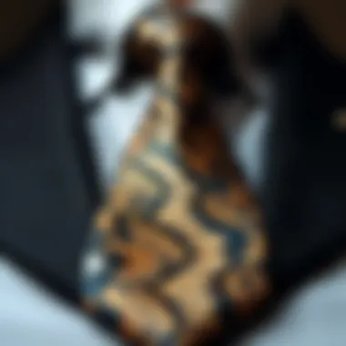 Exquisite snakeskin tie showcasing intricate patterns