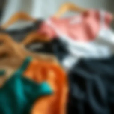 Diverse Fabric Choices for SeCy Tops Different fabric choices for SeCy tops displayed artistically