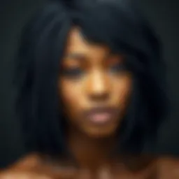 A stunning close-up of a bob braid wig showcasing intricate braid patterns.