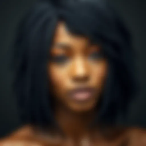 A stunning close-up of a bob braid wig showcasing intricate braid patterns.