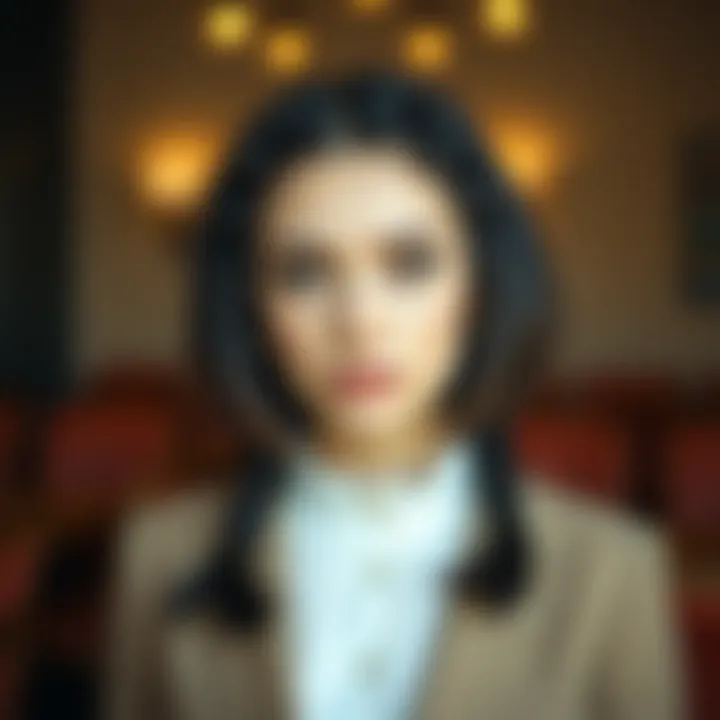 A fashionable individual wearing a bob braid wig in a stylish setting.