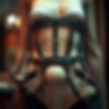 Intricate Craftsmanship of Leather Garter Harness Elegant leather garter harness showcasing intricate craftsmanship.