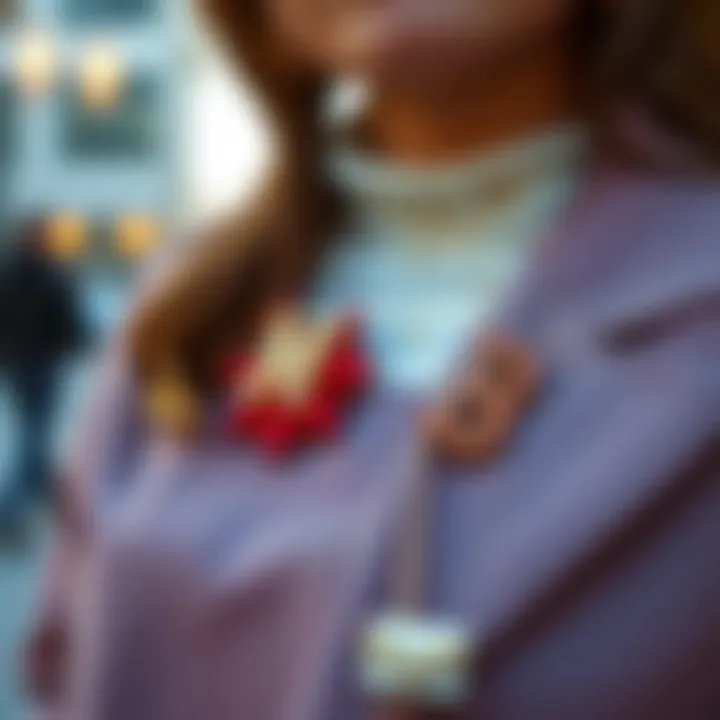 Modern Styling with Letter Brooch Pins Contemporary letter brooch pins styled on various outfits