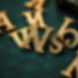 Historical representation of letter brooch pins showcasing vintage designs