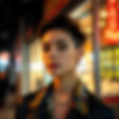 Stylish individual wearing 14 gauge earrings in a fashionable setting