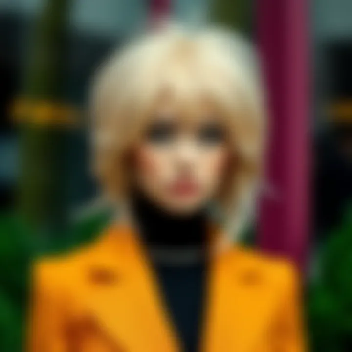 Personal Style Expression through Fashionable Wigs Fashionable individual expressing personal style with a wig