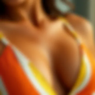 Quality Fabric of Splicing Tankinis Close-up of the fabric texture used in splicing tankinis, highlighting quality and comfort.