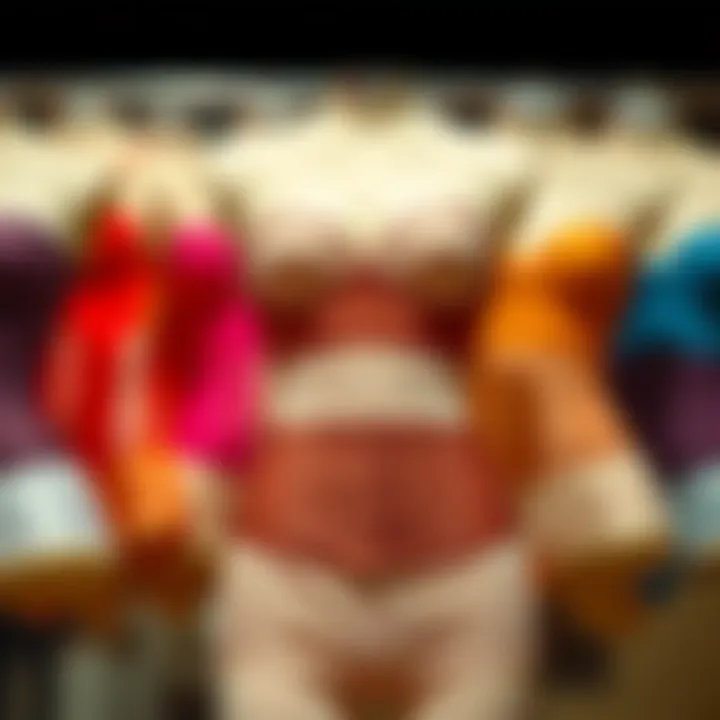 An array of colorful waist cinchers without boning displayed elegantly.