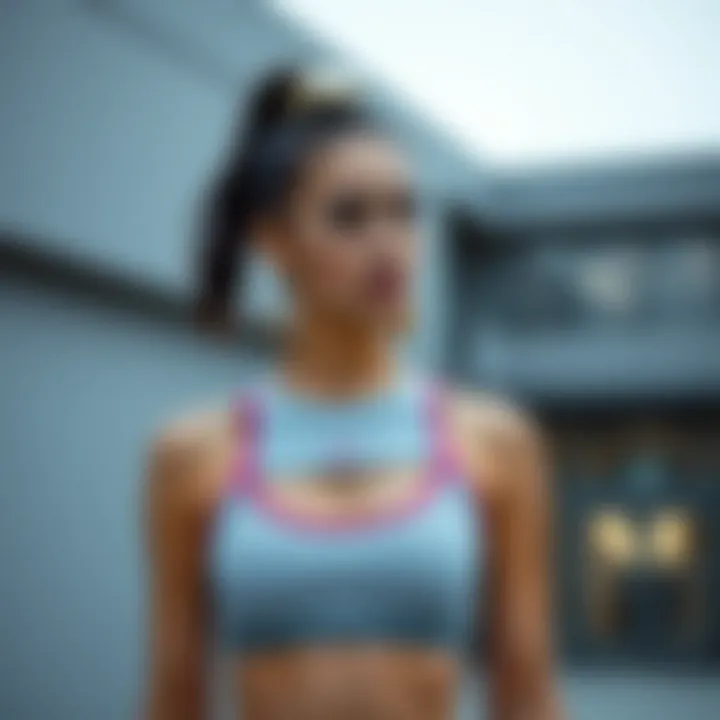 Innovative Designs in Modern Gymwear Trendy gymwear ensemble showcasing unique design elements