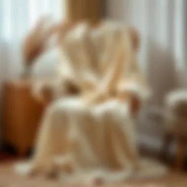 An Elegant Display of Modal Luxury Elegant modal robe draped on a chair