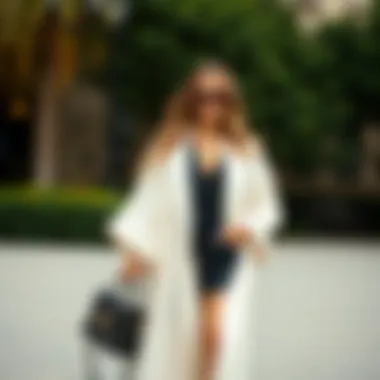 Chic Pairing: Modal Robe with Stylish Attire Fashionable outfit pairing with modal robe