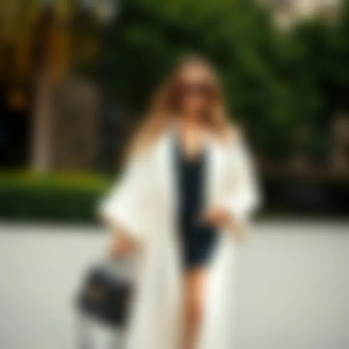 Chic Pairing: Modal Robe with Stylish Attire Fashionable outfit pairing with modal robe