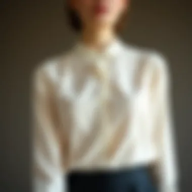 Styling for Elegance Chic plain blouse styled for a formal occasion