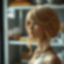 Elegant USA-made wig showcasing craftsmanship