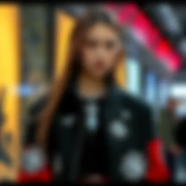 Fashion Forward with Crystal Embellishments A stylish outfit enhanced with crystal patches, highlighting modern fashion trends