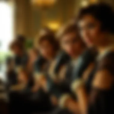 Vintage photograph depicting socialites at a 1920s gathering sporting gloves