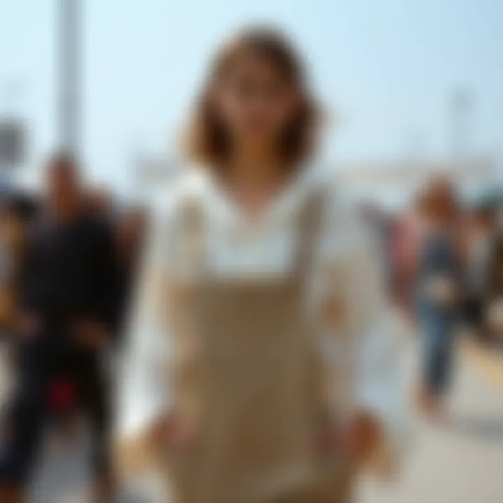 High-fashion overall ensembles from runway shows