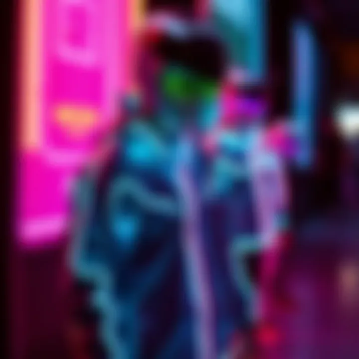 Innovative Concepts in Neon Wear A concept design showcasing the future of neon clothing technology