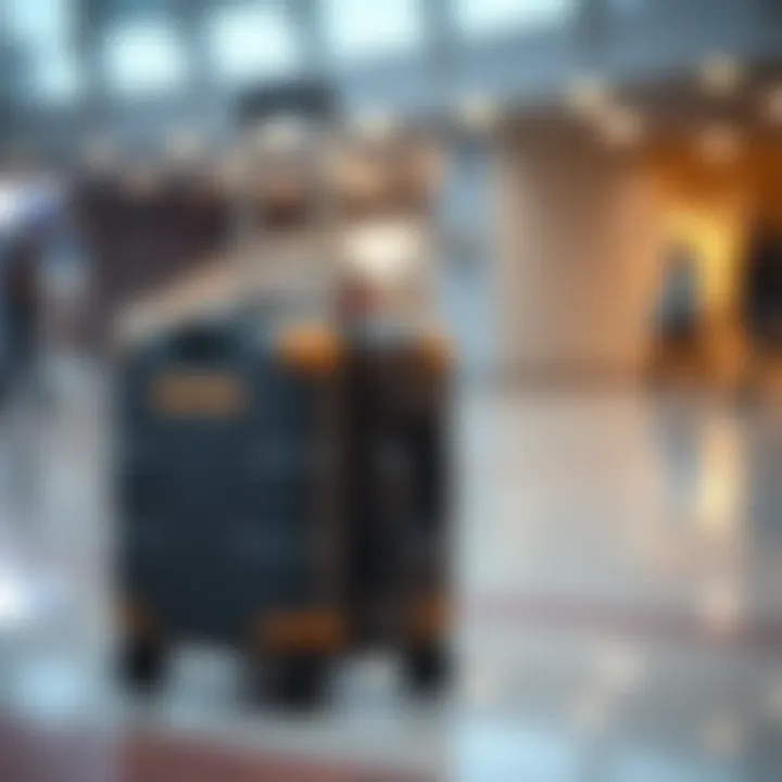 Futuristic technology integrated into modern suitcases