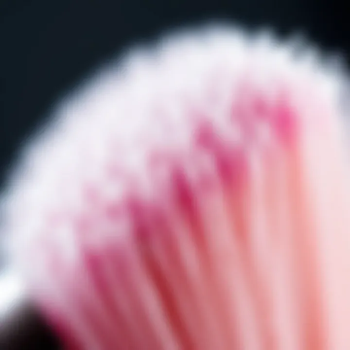 Close-Up on Glitter-Infused Bristles Close-up of glitter-infused bristles showcasing their texture