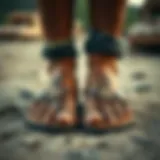 Traditional Hawaiian sandals showcasing intricate designs