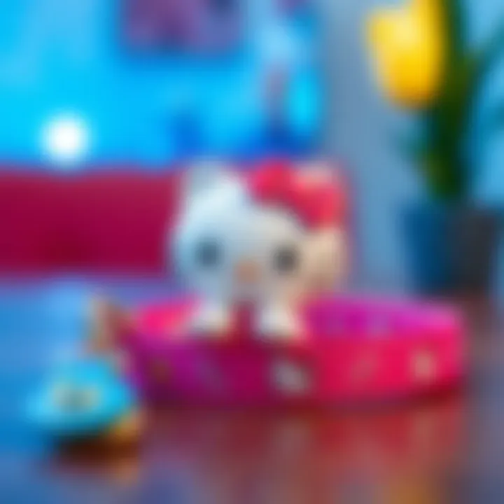 Vibrant Hello Kitty Dog Leash Design Charming design of Hello Kitty dog leash showcasing vibrant colors and patterns