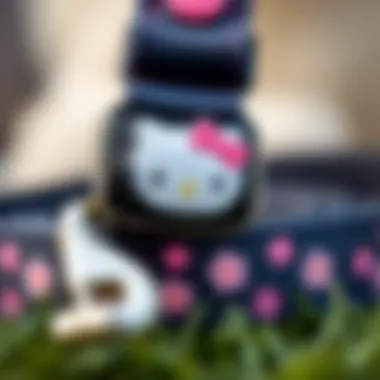 Quality Material of Hello Kitty Leash Close-up view of the material and hardware used in the Hello Kitty dog leash