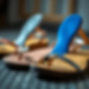 Different types of materials used in insoles for sandals