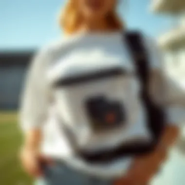 A stylish clear fanny pack showcased with a modern outfit