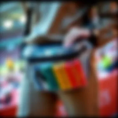 A well-organized clear fanny pack displaying its versatility in use