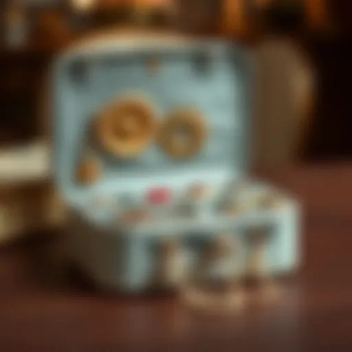 Elegant jewellery organizer bag showcasing compartments