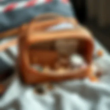 Travel-friendly jewellery organizer bag packed for a trip