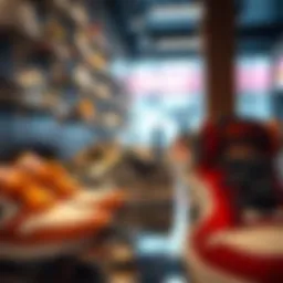 Stylish Korean sneaker display showcasing diverse designs