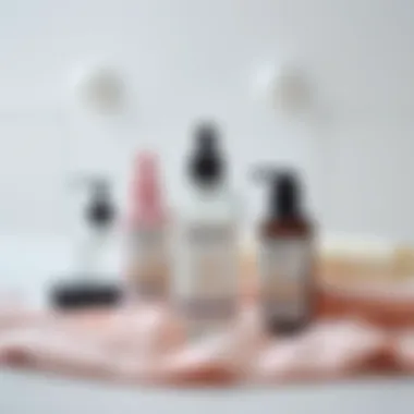 An arrangement of care products for maintaining a loose tube top