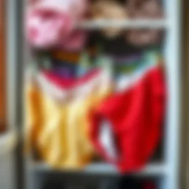 Colorful undergarments neatly arranged in an organizer