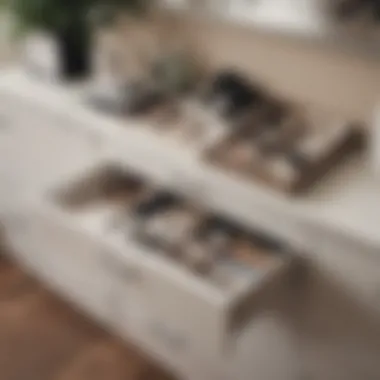 Neatly organized dresser with storage solutions