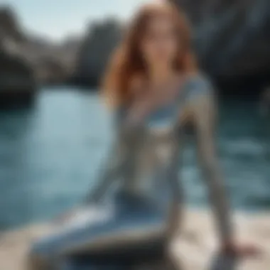 Elegance of the Metal Mermaid A stunning metallic gown inspired by sea creatures