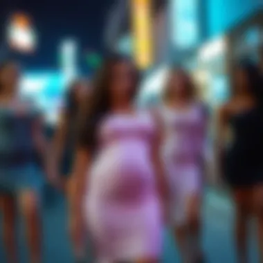 Body positivity representation in various body types wearing bodycon dresses