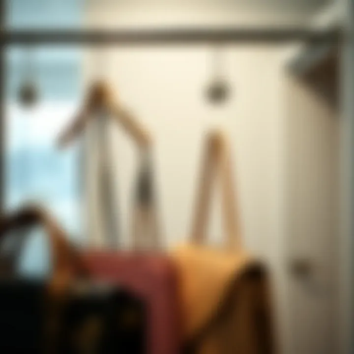 Modern interiors complemented by handbag hangers