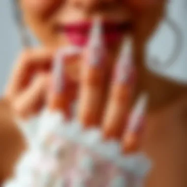 Artistry in Rhinestone Nail Designs Glamorous nail art showcasing intricate rhinestone designs