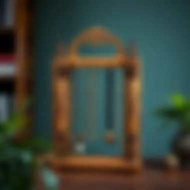 Elegance in Design: Wooden Necklace Organizer Elegant wooden necklace organizer with intricate carvings