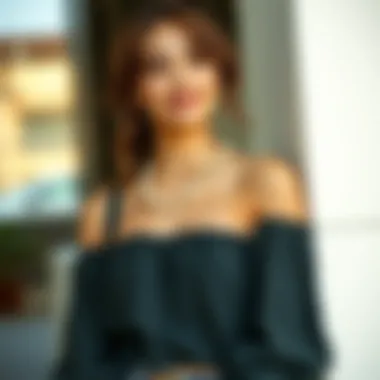 Casual Styling with Off the Shoulder Set Versatile off the shoulder outfit styled for a casual day