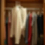 Innovative hanging space bags organizing garments in a wardrobe