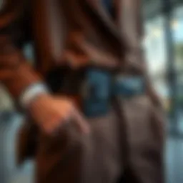 Elegant passport holder belt showcasing sleek design