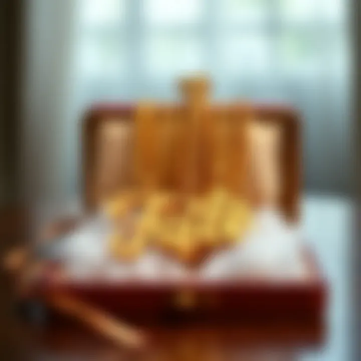 Gift Presentation of Name Chains Personalized name chains displayed in a luxurious gift box