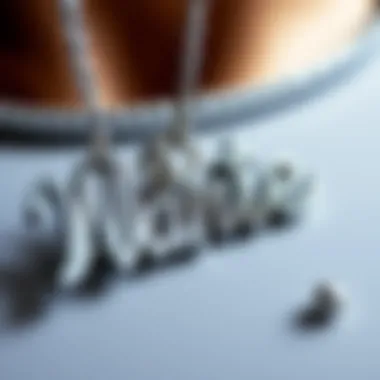 Intricate Silver Name Chain Close-up of a silver name chain with intricate detailing