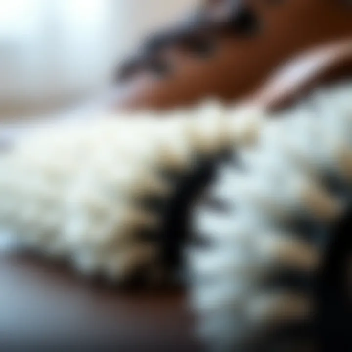 Unique Textures of Polishing Brushes A close-up of the polishing brushes and their unique textures designed for effective cleaning.