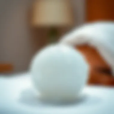 Refreshing ice ball treatment on a smooth surface